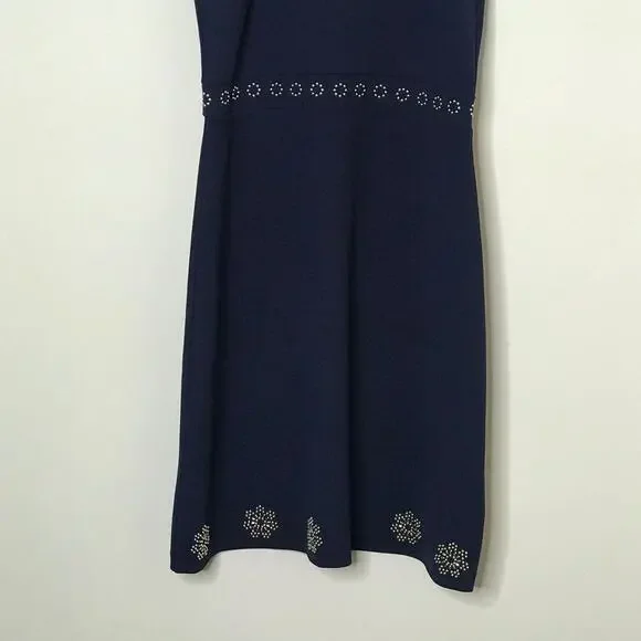 Michael Michael Kors Sleeveless Studded Dress True Navy Petite Small MSRP $140 - Picture 4 of 8